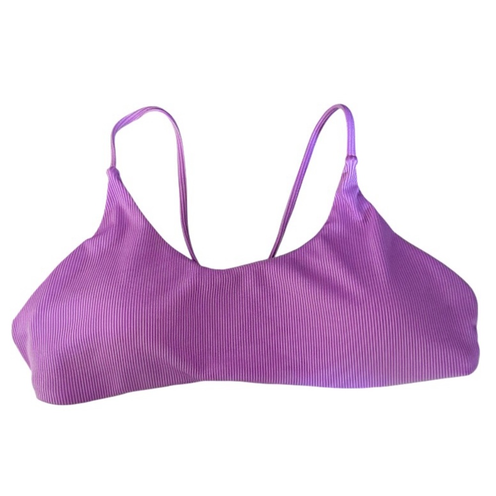 Backless Purple Ribbed Women's bikini too